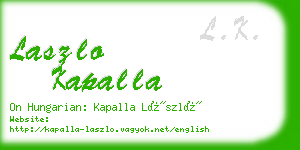 laszlo kapalla business card